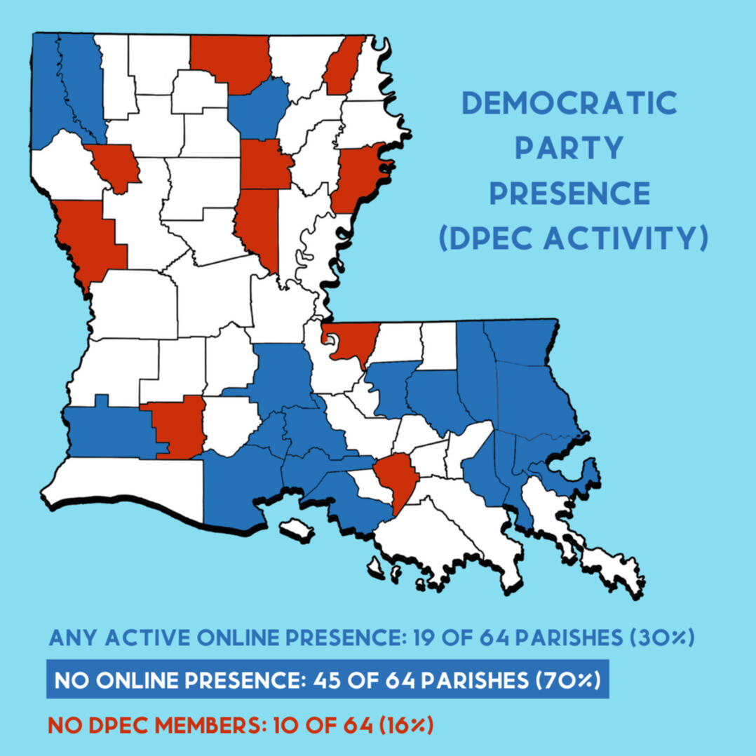 Democratic presence across Louisiana